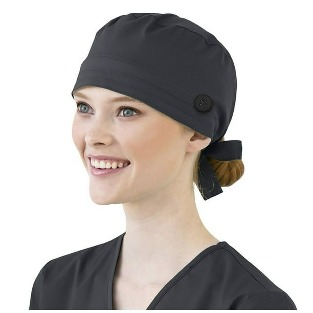 Women Cotton Bandage Adjustable Scrub Cap Sweatband Bouffant Hat