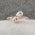 thumbnail image 4 of solitaire jewels 1.25CT Pear Moissanite Toi Et Moi Engagement Ring For Women, 18K Rose Gold, 4 of 7