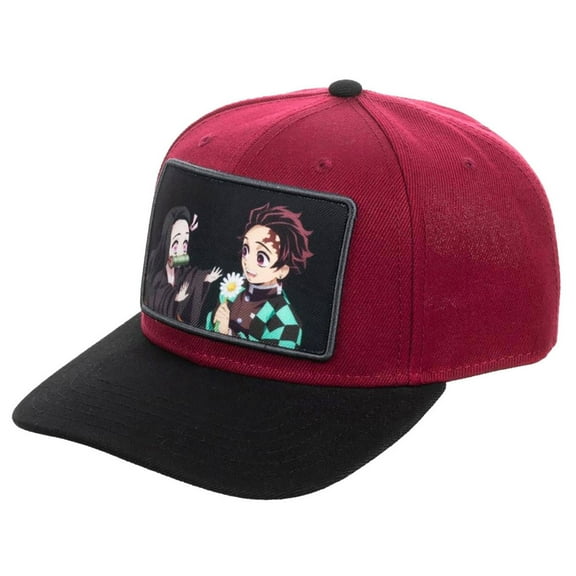 Bioworld Demon Slayer Anime Men's Sublimated Character Patch Precurved Adjustable Snapback Hat OSFM