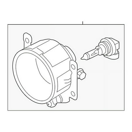 Genuine OE Mitsubishi Fog Lamp Assembly - 8321A467 Fits select: 2011-2015 MITSUBISHI OUTLANDER SPORT, 2010-2015 MITSUBISHI OUTLANDER
