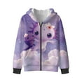 thumbnail image 3 of KUIFORTI Purple Axolotl Girls Oversized Hoodie Sweatshirt 14-16 Skin-Friendly Soft Sweatshirt with Pocket Fleece-Lined Fall Fashion Outfits Winter Clothes for Daily Life, 3 of 6