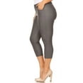 thumbnail image 4 of Women's Jean Looking Jeggings Cotton Blend Capri Length Pull Up Pants, 4 of 7