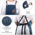 thumbnail image 3 of Kitchen Apron, Work Apron, Barbecue Apron, for Barbecue, Restaurant, Garden, Barbecue, Cafe, 3 of 4