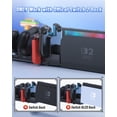 thumbnail image 2 of Controller Charging Dock for Nintendo Switch 2/1 for Joycon 2, 10 in 1 Fast Controller Charger Station Stand for Pro Controller 2/1 with 11 RGB Modes, LED Indicator, 2 of 9