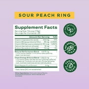 Bloom Nutrition High Energy Pre-Workout, Sour Peach Ring, 25 Servings