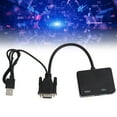 thumbnail image 1 of VGA to VGA HD Multimedia Interface Splitter Converter,Plug and Play with VGA Video Output for VGA, XGA, SVGA, SXGA, UGA, Analog Stereo 2.1 Audio Output, 1 of 7