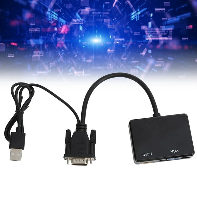 VGA to VGA HD Multimedia Interface Splitter Converter,Plug and Play with VGA Video Output for VGA, XGA, SVGA, SXGA, UGA, Analog Stereo 2.1 Audio Output