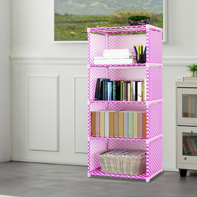Ovzne Étagère à Livres Simple à Plusieurs Couches à Assembler pour Enfants, Combinaison Libre, Rangement Multifonction, Organisation et Rangement, Étagère à Livres Bricolage en Liquidation