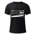 thumbnail image 4 of LEKODE Men's Patriotic Vintage Print Shirts Casual Soft Cewneck Short Sleeve Independence Day Shirt 4th of July T Shirts, 4 of 4