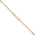 thumbnail image 2 of 14K Yellow Gold Cut-Out Heart Figaro Link Id Bracelet (6 X 5) Made In United States bid25-6, 2 of 5