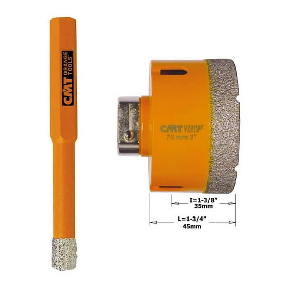 Cmt Diamond Dry Hole Saw 3 In. Diameter