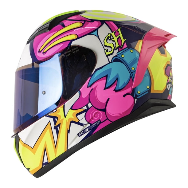 Casco Shaft Sh582Sp Evo Mrd Magic Mica Transp Rep Az Cerr purpura M