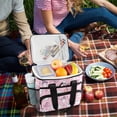thumbnail image 5 of FORMRS Insulated Cooler Bag 24 Cans Capacity Soft Leakproof Lunch Box with Side Pockets, Pink Halloween, 5 of 7