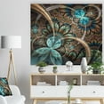 thumbnail image 3 of Design Art - Light Blue Fractal Flower, 3 of 5