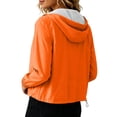 thumbnail image 6 of RQYYD Womens Running Jacket Zip Up Hooded Long Sleeve Lightweight Windbreaker with Pockets, 6 of 8