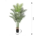 thumbnail image 6 of Artificial Areca Palm Plant 5 Feet Fake Palm Tree with 12 Trunks Faux Tree for Indoor Outdoor Modern Decoration Feaux Dypsis Lutescens Plants in Pot for Home Office Perfect Housewarming Gift, 6 of 7
