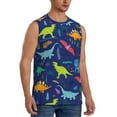 thumbnail image 2 of Kdxio Dinosaurs With Palms for Men's Muscle T-shirt,Sleeveless for Workout Running Athletic Gym Lounge Casual, 2 of 7