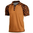 thumbnail image 2 of DDAPJ pyju Raglan Sleeve Polos Shirt for Men Camo Golf Shirts Short Sleeves Military Tactical Collared T-Shirts Lightweight Moisture Wicking Casual Athletic Poloss Clearance Sale Orange XL, 2 of 4