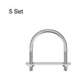 thumbnail image 3 of Unique Bargains Rond U-Bolts 5 Ensembles 47mm (1.85') Largeur Intérieure 65mm Longueur M6 304 Acier Inoxydable avec Rondelles et Plaques d'Écrous, 3 of 5