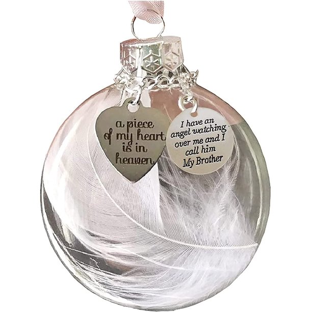 Adornos navideños, bola de plumas de ángel: un pedazo de mi corazón está en el monumento del cielo colgado en el árbol de Navidad, en la ventana, en la puerta Zhivalor WRMH-1656-16