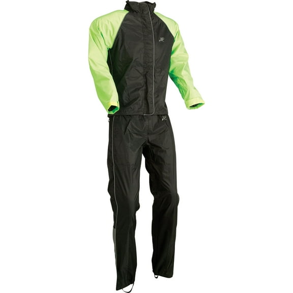 Z1R Womens 2-Piece Rainsuit Black/Hi-Vis SM