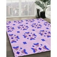 thumbnail image 3 of Ahgly Company Machine Washable Indoor Round Transitional Purple Area Rugs, 8' Round, 3 of 7