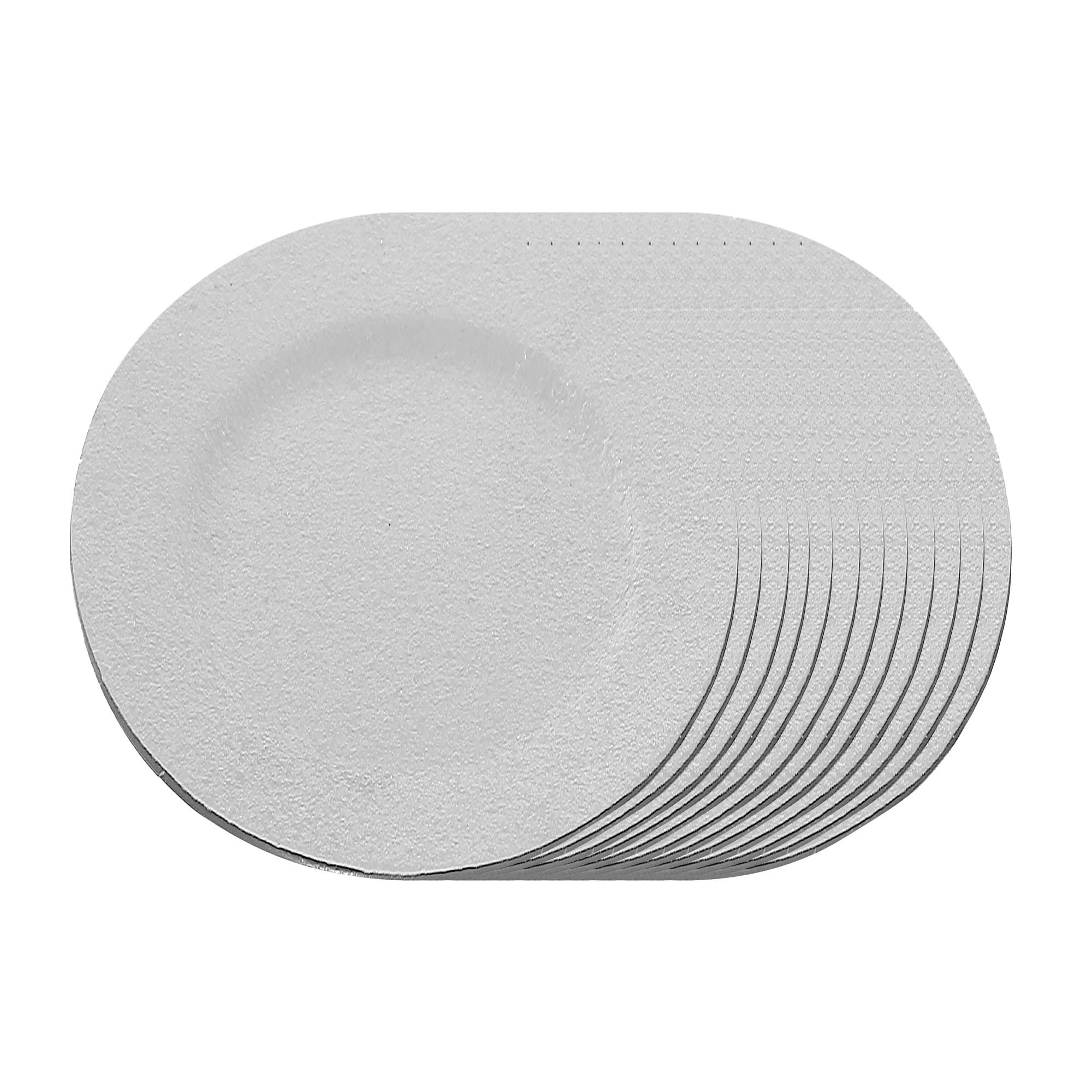 Assiette De Présentation (Paillettes) (Blanc) (33 Cm) - Lot De 12
