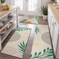thumbnail image 2 of Orange Boho Geometric and Plant Pattern Kitchen Rugs Sets Of 3,Kitchen Runner Rugs Non Skid Washable,Decorative Kitchen Floor Mats for Kitchen,Sink,Laundry,17"x30"+ 17"x47" + 17"x59", 2 of 6