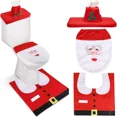thumbnail image 6 of 3Pcs Christmas Toilet Seat & Cover Santa Claus Bathroom Mat Bathroom Home Decor, 6 of 6