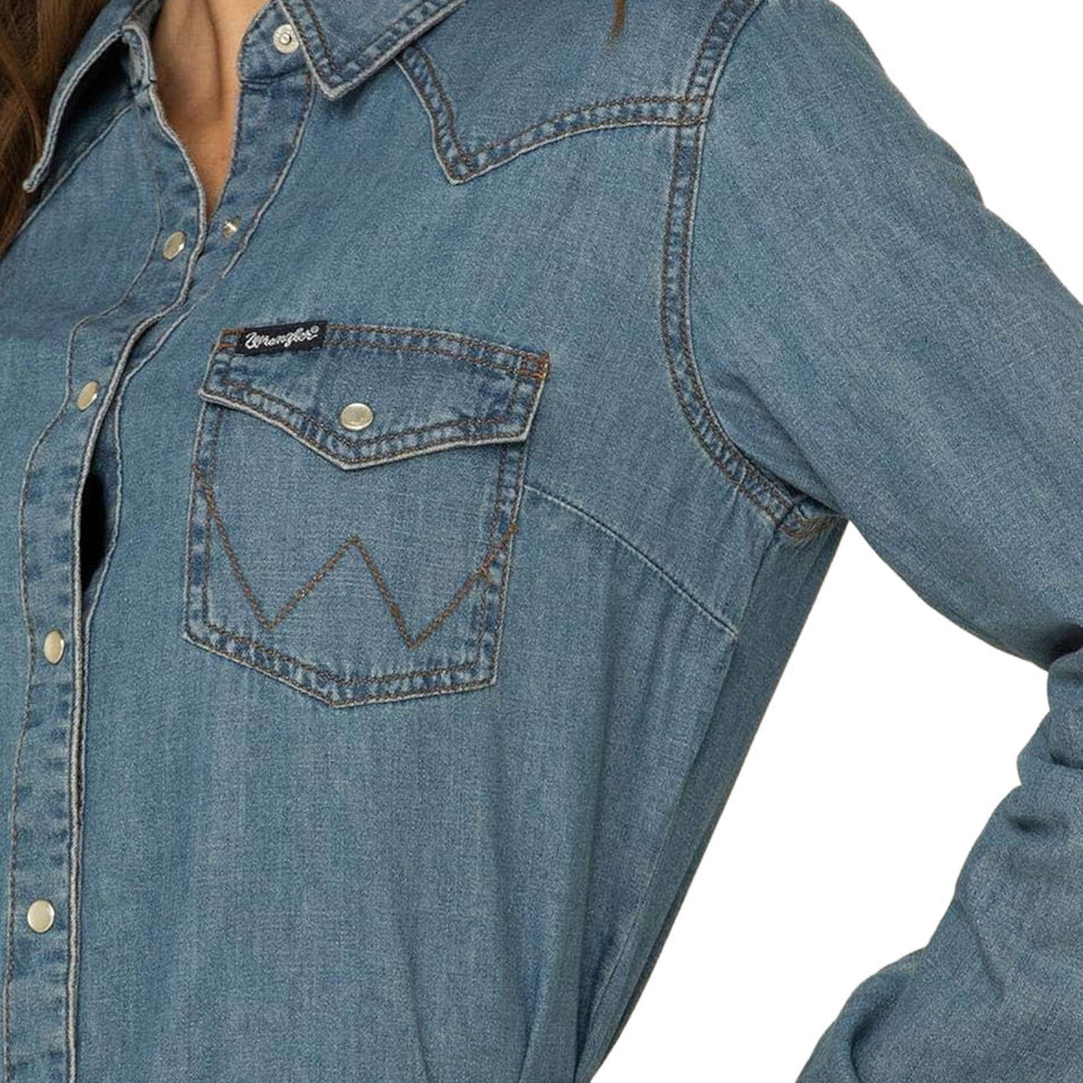 Wrangler® Women's Snap Denim Shirt