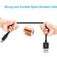 thumbnail image 5 of Cateissary Línea de datos de cable de carga tipo C de 1/2/3 metros para S9 S8 Plus Note 8 Cable de carga rápida USB-C Teléfono y Comunicación negro 1m, 5 of 6
