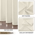 thumbnail image 3 of OVZME Extra Long Fabric Shower Curtain - 84 inch Long Waffle Weave Heavy Textured Fabric Bathroom Shower Curtain, Neutral Weighted Hotel Thick Bath Curtains, 72"Wx84"H, Cream, 3 of 7
