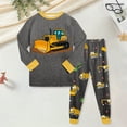 thumbnail image 2 of eczipvz Boys Pajamas 95% Cotton Truck Pjs Toddler Sleepwear Kids Winter Clothes Set,Size 3-4 Years, 2 of 5