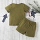 thumbnail image 5 of Ropa Para Bebé (Niño O Niña) Traje Para Niño Pequeño Mameluco De Gran Tamaño Camisas Pantalones Cortos Bandera Americana Retro Ropa A Juego Verde Odeerbi LM103-9912, 5 of 9
