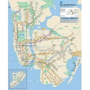 19"x24" Heavyweight Photo Paper Quality Poster: Official New York City Subway Map This is the official map of the New York City Subway updated as of June 2013 and produced by the Metropolitan Transp