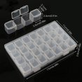 thumbnail image 3 of Segbeauty 28 Grids Gem Organizer, Clear Bead Container Compartments with Secure Lids, Removable Tiny Jewelry Storage Box, Transparent Jewelry Organizer for Seeds Craft Making Accessories, 3 of 8