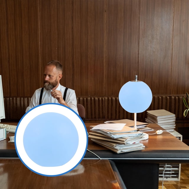 Minkissy Lamp Shades For Pendant Lamp Blue Round Lamp Shade For Dining 1Pack