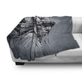 thumbnail image 3 of Tribal Soft Flannel Fleece Throw Blanket, Hand Drawn Tribe Chief Head with Feathers Vintage Style Art, Cozy Plush for Indoor and Outdoor Use, 70" x 90", Grey Black White, by Ambesonne, 3 of 6