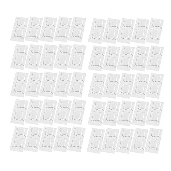 50Pcs Outdoor Light Clips Wire Fixers Self-Adhesive Wire Clips Cable Organizers for String Lights Decorat