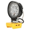 thumbnail image 2 of Lithium Battery Work Light, High Brightness Aluminum Housing Dual  Adjustable LED Work Light 2 USB Port Waterproof  For Fishing For Outdoor, 2 of 8