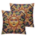 thumbnail image 2 of ARISTURING Burning Sun Tarot Card Gypsy Divination Astrology  Throw Pillow Covers,Mysterious Decor for Living Room Sofa Couch Bedroom,2pcs, 2 of 6