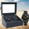 thumbnail image 2 of Autrinix PU 4+6 Automatic Watch Winder with Stylish Design, Holds and Displays 4 Watches While Storing 6, Perfect Gift for Watch Enthusiasts, 2 of 6