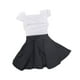 thumbnail image 3 of Traje de falda plisada a escala 1:6, ropa de cosplay, camiseta hueca elegante de moda y negro blanco, 3 of 9