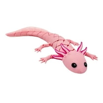 3D Printed Articulated Salamander Figure, Flexible Jointed Amphibian Model, Movable Desk Display Ornament, Collectible Animal Sculpture, Detailed Reptile Decor for Home & Office (Pink)