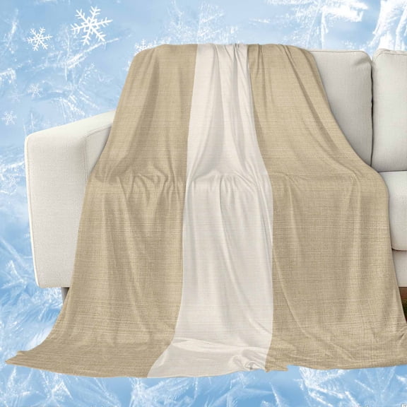 Rustic Vintage Cooling Blanket, Lightweight Breathable Summer Throw Blanket with Double Sided Cold Effect,Farmhouse Countryside Linen Texture Picnic Beach Blankets Bed Sheet for Hot Sleepers 40"x60"