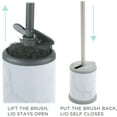 thumbnail image 5 of Bath Bliss Self Closing Lid Toilet Brush and Holder in Marble 4.5" Rd x 14.75", 5 of 7