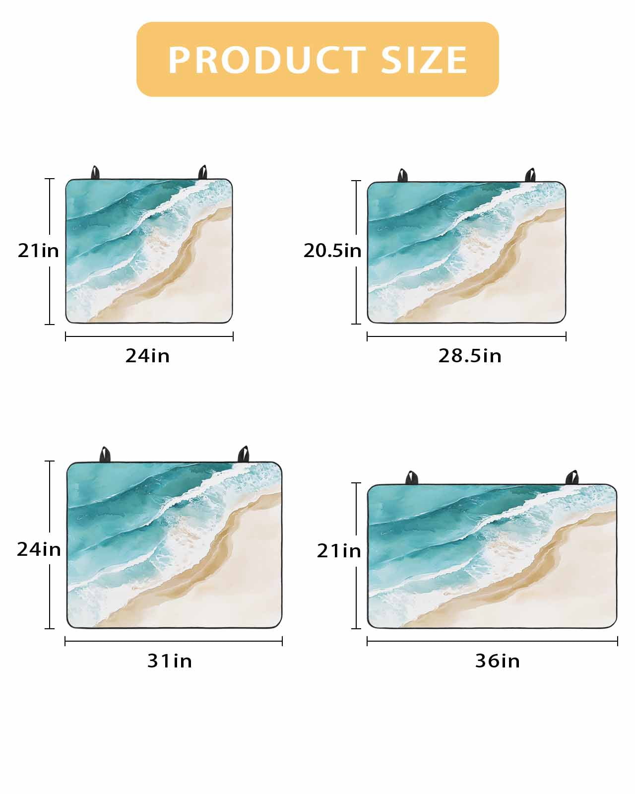 nqOlkjepod Large Induction Cooktop Protector Mat 24"x21", Teal Waves Coastal Stove Top Covers for Electric Stove, Summer Beach Nautical Ocean Stove Burner Cover Mats, Glass Top Stove Cover