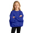 thumbnail image 5 of Ruyang Youth Girls Oversized Sweatshirt Drop Shoulder Crewneck Kids Long Sleeve Pullover Soft Polyester Casual Basic Tops, 5 of 9