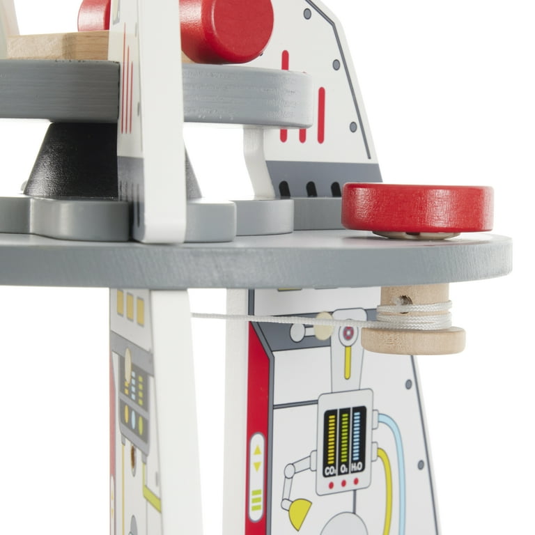 Hape Kids Space Station Toy - 37 Piece Wooden Discovery