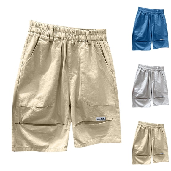 LIBRCLO Swim Trunks for Kids Boys Thin Quick Dry Beach Shorts with Pockets Athletic Breathable Summer Hawaii Board Shorts Khaki 4 Years